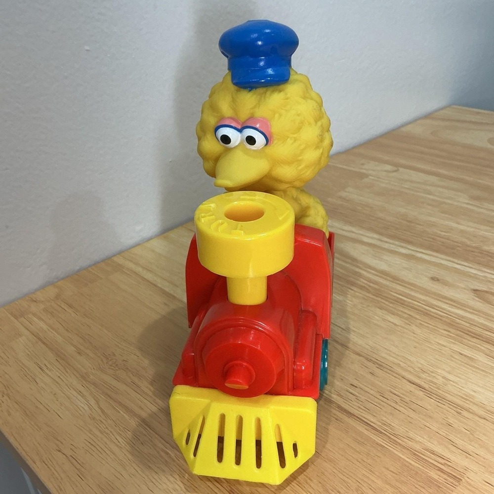 Vintage 1989 Illco Sesame Street Toy Train Big Bird, Bert and Cookie Monster - Picture 2 of 11